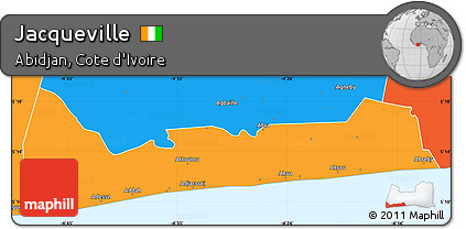 Political Simple Map of Jacqueville