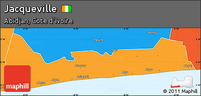 Political Simple Map of Jacqueville