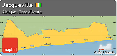 Savanna Style Simple Map of Jacqueville, single color outside