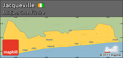 Savanna Style Simple Map of Jacqueville, single color outside