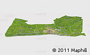 Satellite Panoramic Map of Abidjan, cropped outside