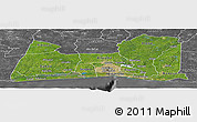 Satellite Panoramic Map of Abidjan, desaturated
