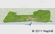 Satellite Panoramic Map of Abidjan, lighten