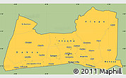 Savanna Style Simple Map of Abidjan, cropped outside