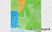 Political Shades 3D Map of Aboisso