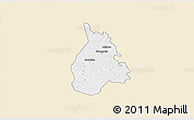 Classic Style 3D Map of Yakasse-Attobrou, single color outside