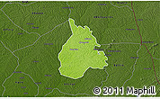 Physical 3D Map of Yakasse-Attobrou, darken