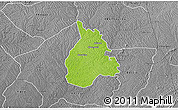 Physical 3D Map of Yakasse-Attobrou, desaturated