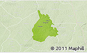 Physical 3D Map of Yakasse-Attobrou, lighten