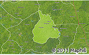Physical 3D Map of Yakasse-Attobrou, satellite outside