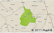 Physical 3D Map of Yakasse-Attobrou, shaded relief outside
