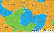 Political 3D Map of Yakasse-Attobrou