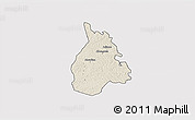 Shaded Relief 3D Map of Yakasse-Attobrou, cropped outside