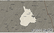 Shaded Relief 3D Map of Yakasse-Attobrou, darken