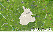 Shaded Relief 3D Map of Yakasse-Attobrou, satellite outside