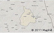 Shaded Relief 3D Map of Yakasse-Attobrou, semi-desaturated