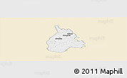 Classic Style Panoramic Map of Yakasse-Attobrou, single color outside