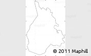 Blank Simple Map of Yakasse-Attobrou, cropped outside, no labels