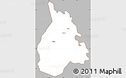 Gray Simple Map of Yakasse-Attobrou, cropped outside