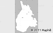Gray Simple Map of Yakasse-Attobrou, single color outside