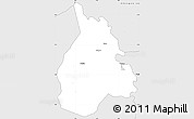 Silver Style Simple Map of Yakasse-Attobrou