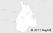 Silver Style Simple Map of Yakasse-Attobrou, single color outside
