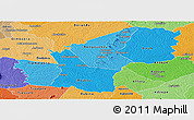 Political Shades Panoramic Map of Bongouanou