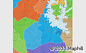 Political Shades Map of Bouafle