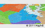 Political Shades Panoramic Map of Bouafle