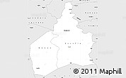 Silver Style Simple Map of Bouafle
