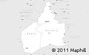 Silver Style Simple Map of Bouafle