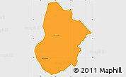 Political Simple Map of Botro, single color outside