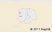 Classic Style 3D Map of Brobo, single color outside