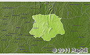 Physical 3D Map of Brobo, darken