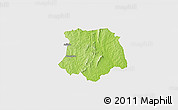 Physical 3D Map of Brobo, single color outside