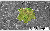 Satellite 3D Map of Brobo, desaturated