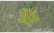 Satellite 3D Map of Brobo, semi-desaturated