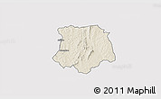 Shaded Relief 3D Map of Brobo, single color outside