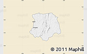 Classic Style Map of Brobo, single color outside