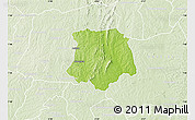 Physical Map of Brobo, lighten