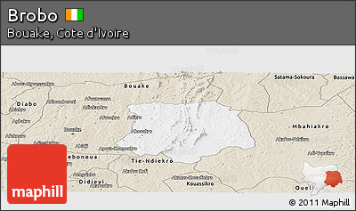 Classic Style Panoramic Map of Brobo