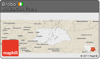 Classic Style Panoramic Map of Brobo