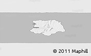 Gray Panoramic Map of Brobo, single color outside
