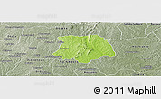 Physical Panoramic Map of Brobo, semi-desaturated