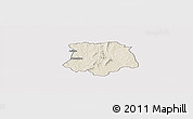 Shaded Relief Panoramic Map of Brobo, cropped outside