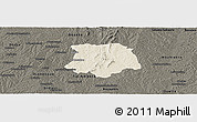 Shaded Relief Panoramic Map of Brobo, darken