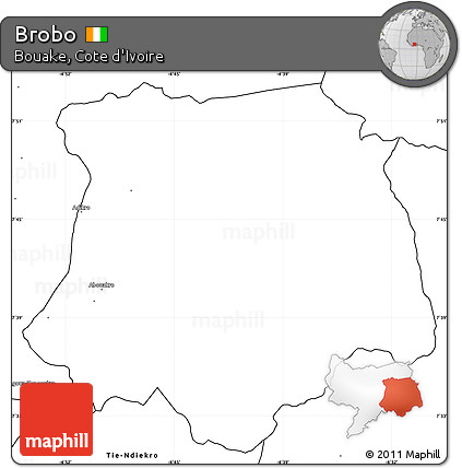 Blank Simple Map of Brobo