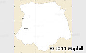 Classic Style Simple Map of Brobo, single color outside