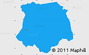 Political Simple Map of Brobo, single color outside