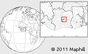 Blank Location Map of Djebonoua